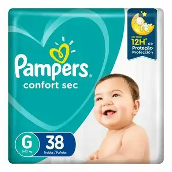 Fralda pampers confort sec g com 38 unidades