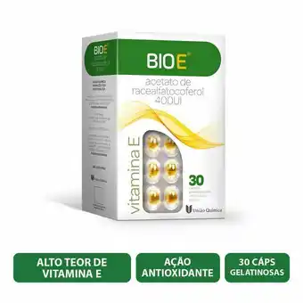 Suplemento vitamínico bio e 400ui com 30 cápsulas