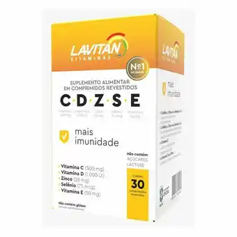 Suplemento alimentar lavitan cdzse mais imunidade com 30 comprimidos