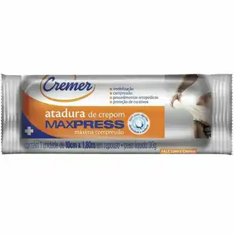 Droga Raia Ataduras de crepe maxpress 100% algodão rolo com 10cm x 1,8m oferta