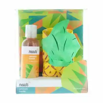 Kit boia abacaxi para copo + sabonete líquido needs