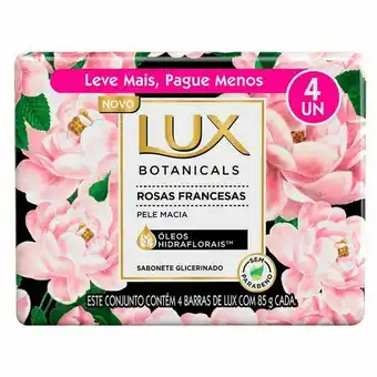 Kit sabonete em barra lux botanicals rosas francesas