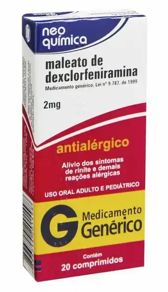 Droga Raia Maleato de dexclorfeniramina 2mg oferta