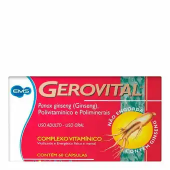 Polivitamínico gerovital ems 60 cápsulas