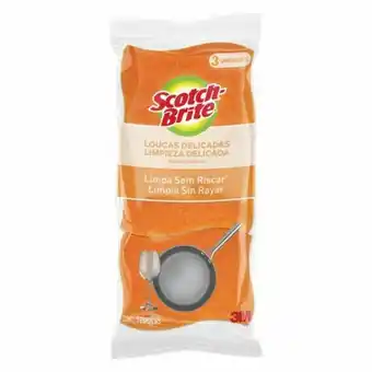 Esponja não risca laranja scotch-brite com 3un