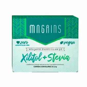 Adoçante magrins xylitol stevia 50un