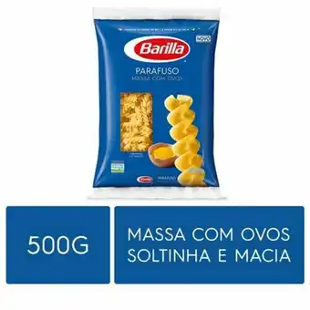 Macarrão com ovos barilla parafuso 500g
