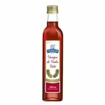 Vinagre de vinho tinto castelo garrafa 500ml