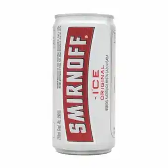 Bebida ice smirnoff vodka original 269ml