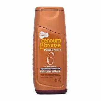 Loção bronzeadora com cor cenoura & bronze fps 6 embalagem 110ml