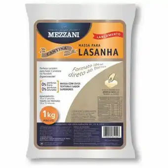 Nagumo Massa para lasanha fácil mezzani embalagem 1kg oferta