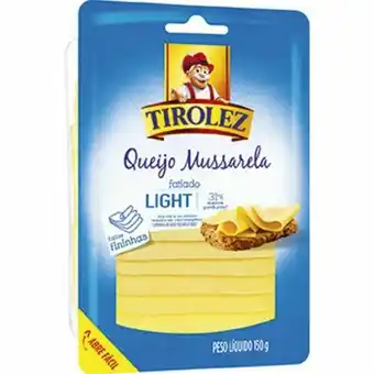 Queijo mussarela light tirolez fat 150gr