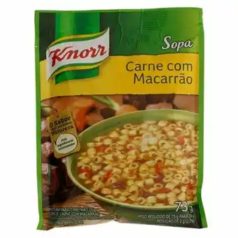 Nagumo Sopa knorr carne com macarrão 73g oferta