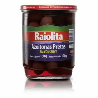 Azeitonas pretas raiolita vidro 100g