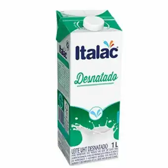 Leite italac com tampa desnatado 1l