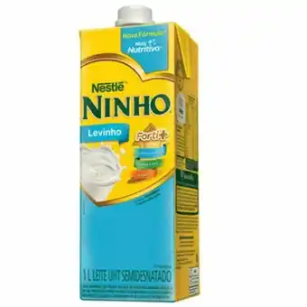 Nagumo Leite uht semidesnatado nestlé ninho levinho forti+ caixa 1l oferta