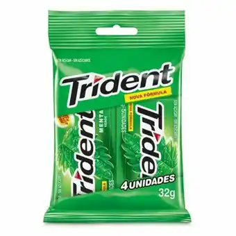 Goma de mascar trident menta pacote 4 un x 32g