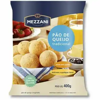Pão de queijo mezzani tradicional embalagem 400g