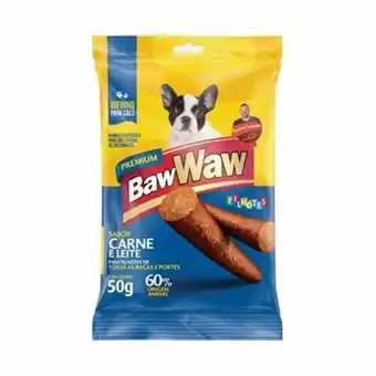 Nagumo Bifinho baw waw carne e leite pequeno porte embalagem 50g oferta