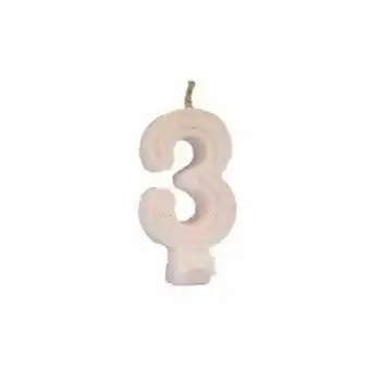 Nagumo Vela de aniversário junco branca n3 embalagem 1 un oferta