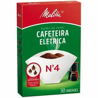Nagumo Filtro de papel para cafeteira elétrica n°4 melitta pacote com 30un oferta