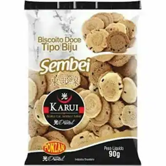 Biscoito karui sembei embalagem 90g
