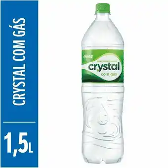 Giga Atacado Água mineral com gás crystal pet 1,5 l oferta