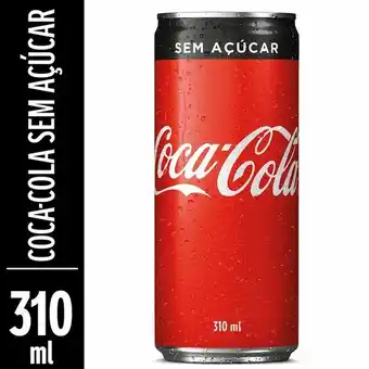 Giga Atacado Refrigerante zero açúcar coca cola lata 310ml oferta