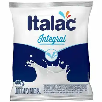 Giga Atacado Leite em pó integral italac sachê 400g oferta