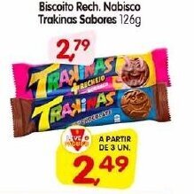 Cercadão Biscoito Rech. Nabisco Trakinas Sabores 126g oferta