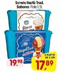 Sorvete Nestlé Trad. Sabores Pote 1,5L