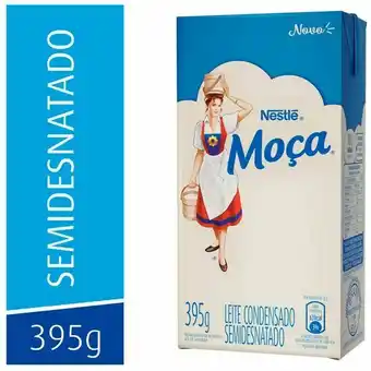 Giga Atacado Leite condensado semidesnatado moça nestlé caixa 395g oferta