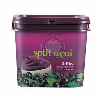 Giga Atacado Açaí natural split balde 3,6kg oferta