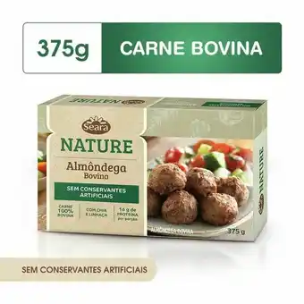 Giga Atacado Almôndega bovina seara nature 375g oferta