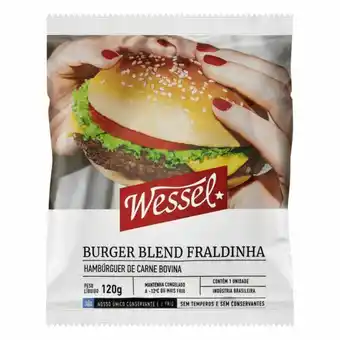 Giga Atacado Hambúrguer de fraldinha wessel sem tempero 120g oferta