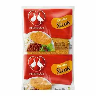 Giga Atacado Steak de frango empanado recheado perdigão 100g oferta
