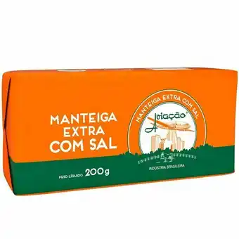 Giga Atacado Manteiga extra com sal tablete aviação 200g oferta