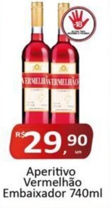 Aperitivo Vermelhão Embaixador 740ml