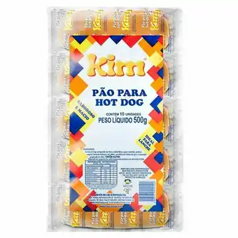Pão de hot dog kim pacote - 10 unidades