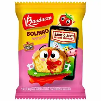 Giga Atacado Bolinho sabor baunilha e morango bauducco 40g oferta