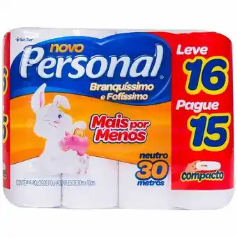Giga Atacado Papel higiênico personal folha simples 30 metros leve 16 pague 15 neutro oferta
