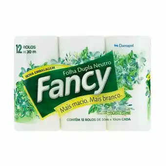 Papel higiênico fancy folha dupla 30 metros - 12 rolos