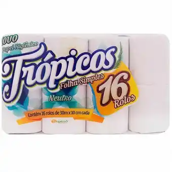 Giga Atacado Papel higiênico tropicos 30 metros 16 - rolos oferta