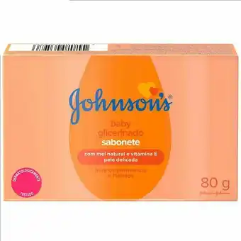 Giga Atacado Sabonete em barra glicerinado com mel johnson's baby 80g oferta