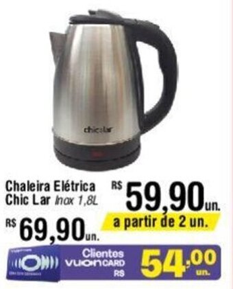 Fort Atacadista Chaleira Elétrica Chic Lar Inax 1,8L oferta