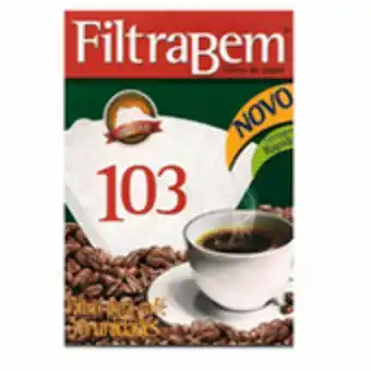 Coador de papel filtrabem 103 com 30 unidades