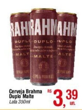 Fort Atacadista Cerveja Brahma Duplo Malte Lata 350ml oferta
