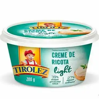 Creme de ricota tirolez light 200g
