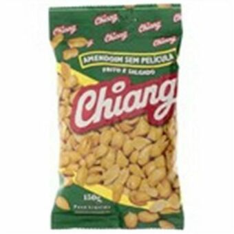 Amendoim frito salgado sem pele chiang pacote 150g