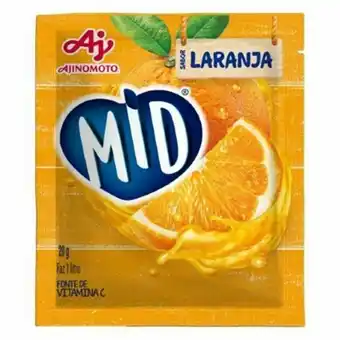 Refresco em pó mid laranja 20g